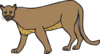 Walking Cougar Clip Art